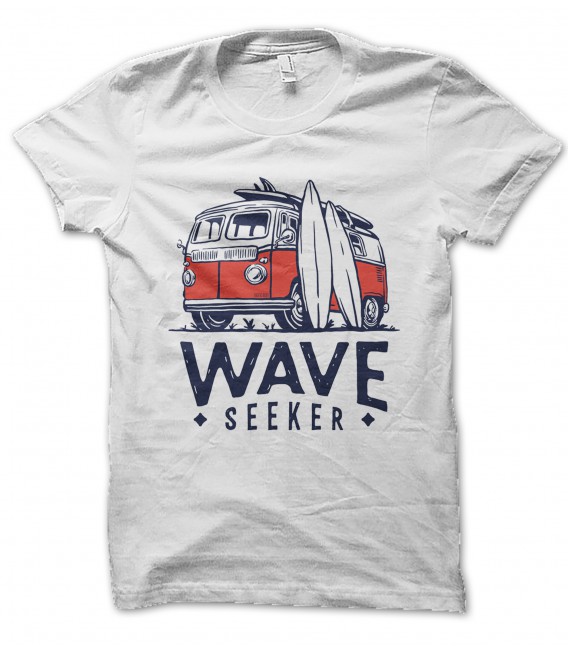 T-Shirt Wave Seeker Pacific Rider Surf 100% coton Bio