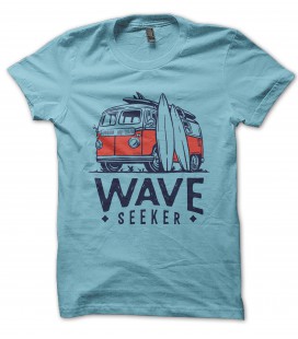 T-Shirt Wave Seeker Pacific Rider Surf 100% coton Bio