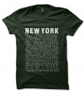T-Shirt New York, the city never sleep 100% coton Bio
