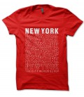 T-Shirt New York, the city never sleep 100% coton Bio