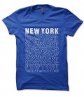 T-Shirt New York, the city never sleep 100% coton Bio