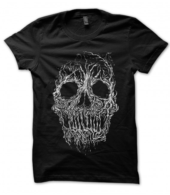 T-Shirt Skull Racine 100% coton Bio