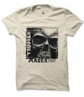 T-Shirt Trouble Maker, Tête de Mort 100% coton Bio