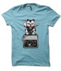 T-Shirt Chat Rock & Roll, 100% coton Bio