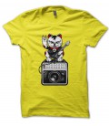 T-Shirt Chat Rock & Roll, 100% coton Bio