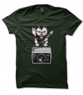 T-Shirt Chat Rock & Roll, 100% coton Bio