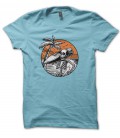 T-Shirt Surfer Skeleton on the beach, 100% coton Bio