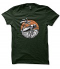 T-Shirt Surfer Skeleton on the beach, 100% coton Bio