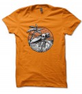 T-Shirt Surfer Skeleton on the beach, 100% coton Bio