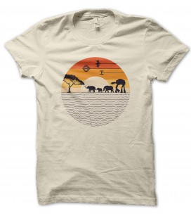 T-Shirt Elephant Quadripode Imperial War, 100% coton Bio