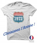 T-Shirt Anniversaire style Route 66, La naissance d'une Légende 100% coton Bio