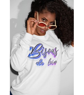 Sweat Shirt FEMME Bisous de loin 100% coton