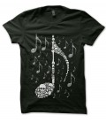 T-Shirt Skull Music, Note en Tête de Mort, 100% coton Bio