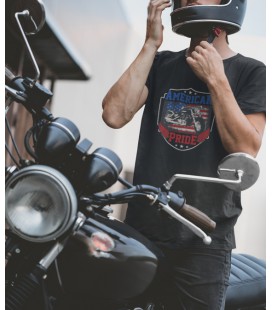 T-Shirt American Pride, Biker , 100% coton Bio