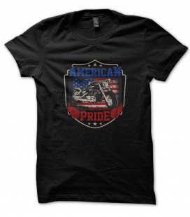 T-Shirt American Pride, Biker , 100% coton Bio