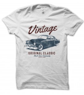 T-Shirt Vintage Original Classic Muscle Car, 100% coton Bio