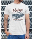 T-Shirt Vintage Original Classic Muscle Car, 100% coton Bio