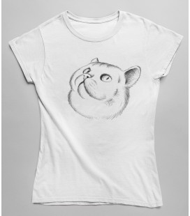 T-Shirt Femme Cat Lover , 100% coton BIO