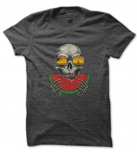 T-Shirt Skull Pastèque, Summer Life, 100% coton BIO