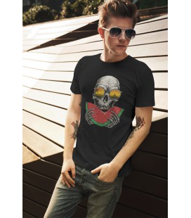 T-Shirt Skull Pastèque, Summer Life, 100% coton BIO