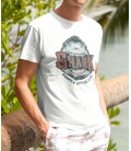 T-Shirt Shark Summer Surfing Club , 100% coton BIO