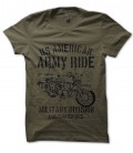 T-Shirt Army Ride, US American Biker, Military division 100% coton