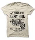 T-Shirt Army Ride, US American Biker, Military division 100% coton
