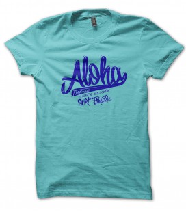 T-Shirt Aloha Hawaii Surf Paradise, 100% coton