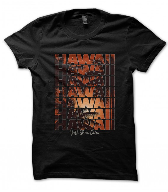 T-Shirt Hawaii Sunset, 100% coton BIO