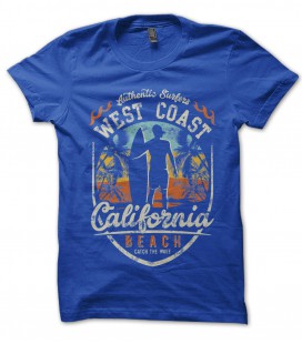 T-Shirt Authentic Surfers, West Coast, 100% coton