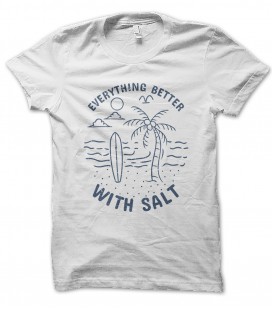 T-Shirt Everything Better with Salt, Surf Spirit, 100% coton BIO