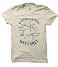 T-Shirt Everything Better with Salt, Surf Spirit, 100% coton BIO