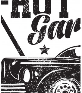 T-Shirt Hot Rod Garage, Original Vintage Parts, 100% coton BIO