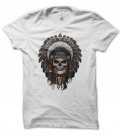 T-Shirt Guerrier Indien, Indian Warrior Skull, 100% coton