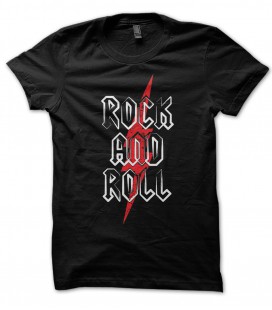 T-Shirt Rock And Roll Vintage , 100% coton BIO