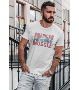 T-Shirt American Muscle Car Furious, 100% coton