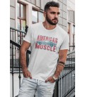 T-Shirt American Muscle Car Furious Vintage, 100% coton