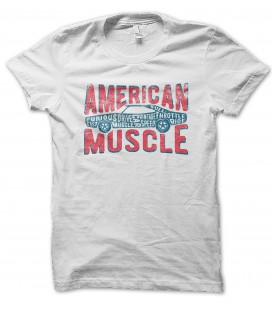 T-Shirt American Muscle Car Furious, 100% coton