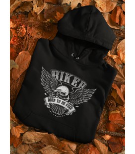 Sweat Shirt Capuche Biker, Born to Be Free Hoodie