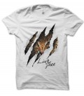 T-Shirt Live Free and Wild, 100% coton Bio