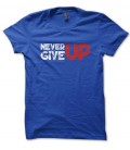 T-Shirt Never Give UP (White and Red ) 100% coton