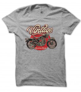 T-Shirt Vintage Motorcycle Speedway Grade, 100% coton