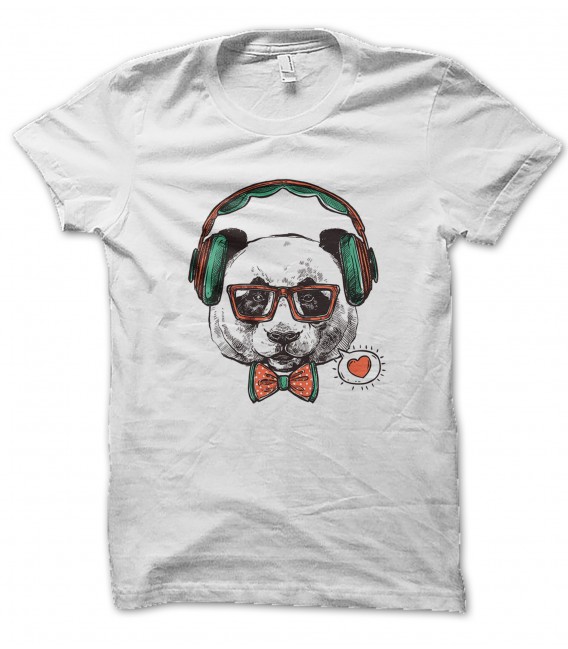 T-Shirt Panda DeeJay, 100% coton