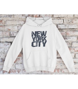 Sweat Shirt Capuche Blanc, NEW YORK CITY Hoodie