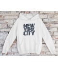 Sweat Shirt Capuche Blanc, NEW YORK CITY Hoodie