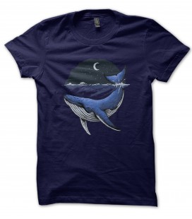 T-Shirt Whales, 100% coton Bio