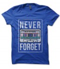 T-Shirt Never forget les cassettes !, vintage K7, 100% coton