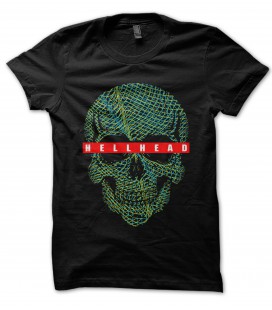T-Shirt HellHead Line Art Skull, 100% coton Bio