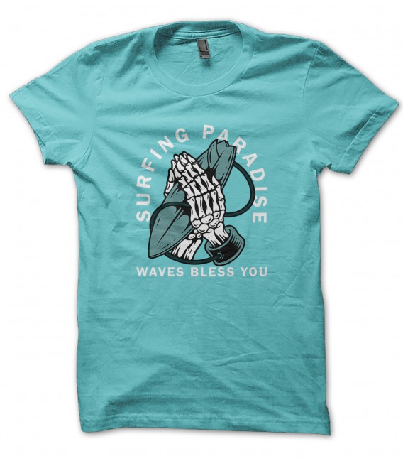 T-Shirt Wave Bless You, Surfing Paradise