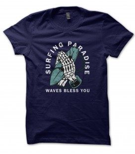 T-Shirt Wave Bless You, Surfing Paradise